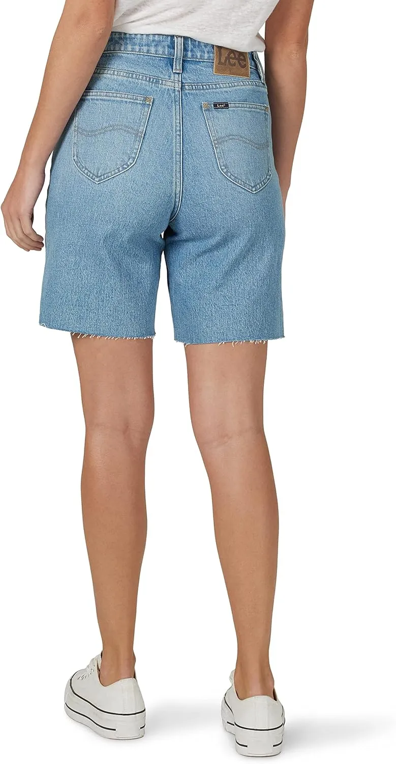 Lee Women's High-Rise Cut Off Dad Jean Short