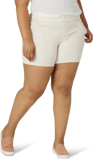 Lee Women's Plus Size Ultra Lux High-Rise Pull-on Utility Short