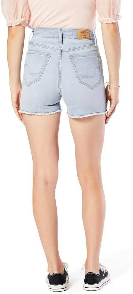 Levi Strauss Signature Gold Women's Juniors High Rise Shortie Cut Off Shorts