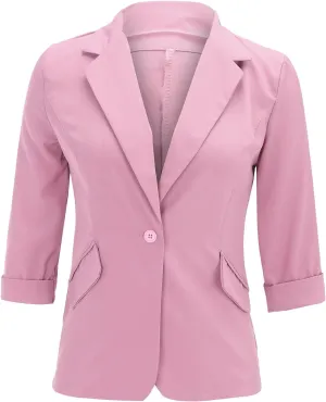 Lightweight Blazer for Women Office for Women Jacket Long Sleeve Work Fancy Top Loose Fit With Pockets Suit