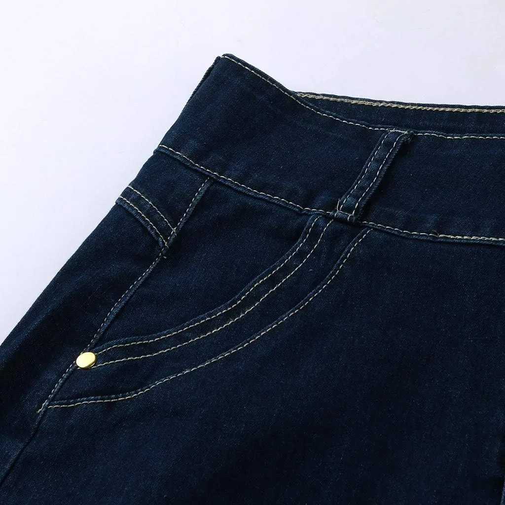 Long Jean Skirt Womens Front Button Denim A-Line Washed Jean Women's Casual Button Skirts Skirt Skirts for Women