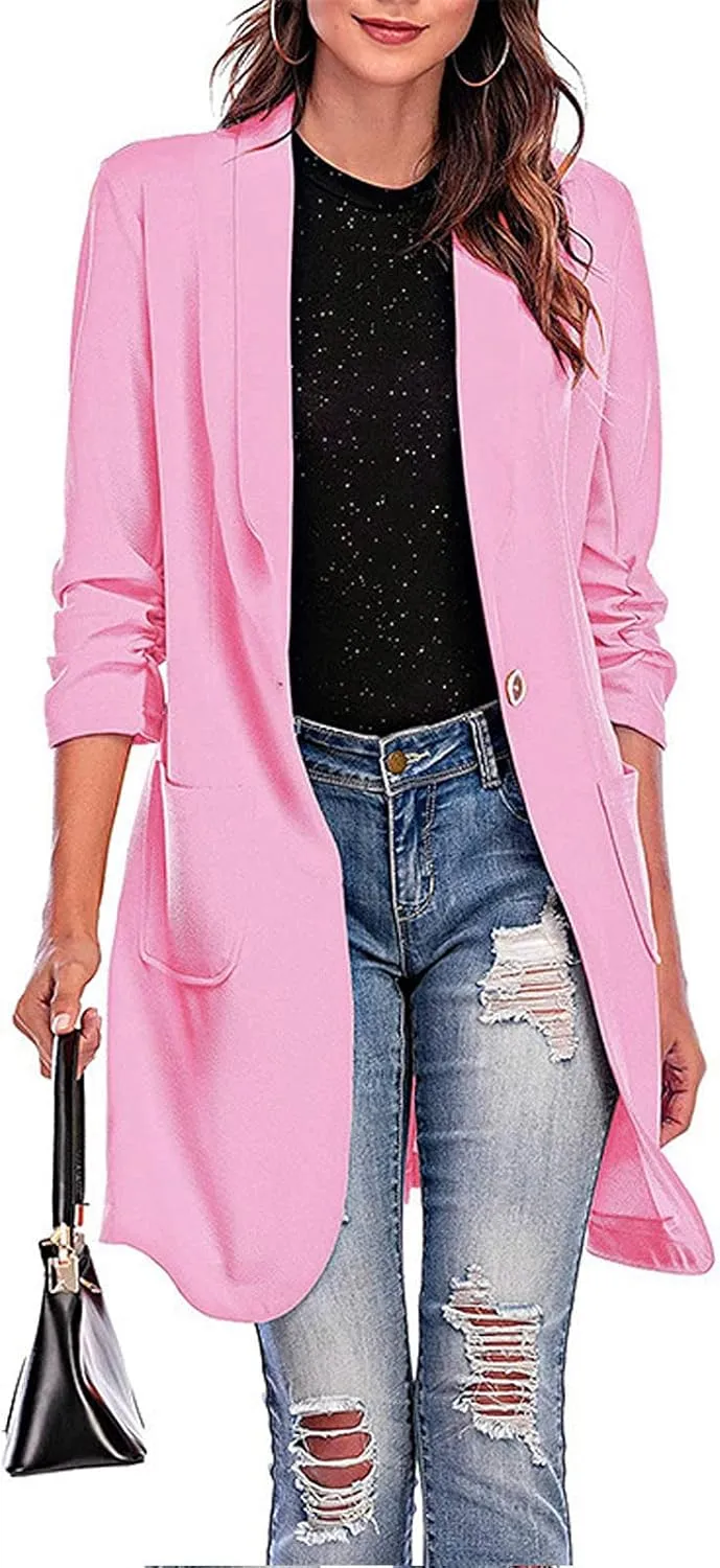 Long Overcoat Cardigan Lapel Womens Coat Slim Jacket Long Trench With Pocket Women's Long Winter Coats Women