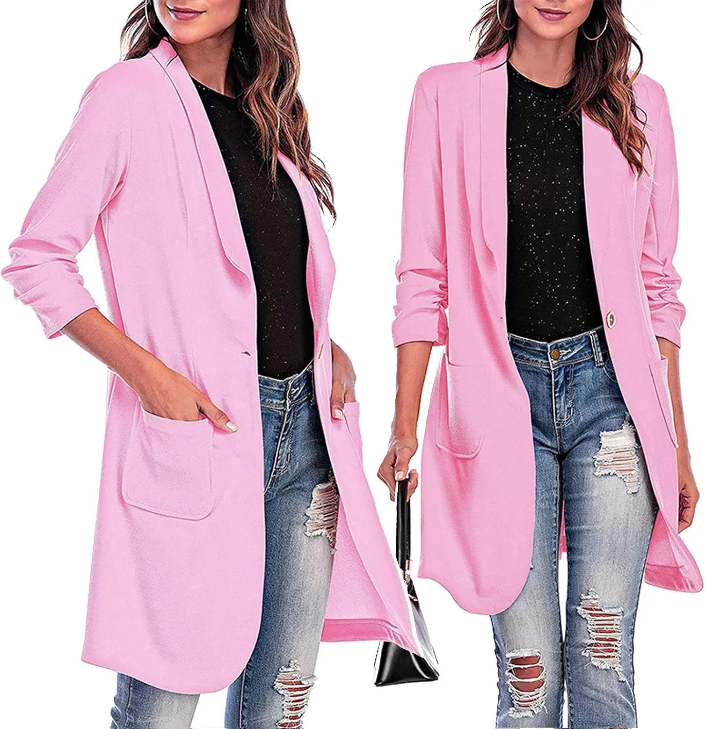 Long Overcoat Cardigan Lapel Womens Coat Slim Jacket Long Trench With Pocket Women's Long Winter Coats Women