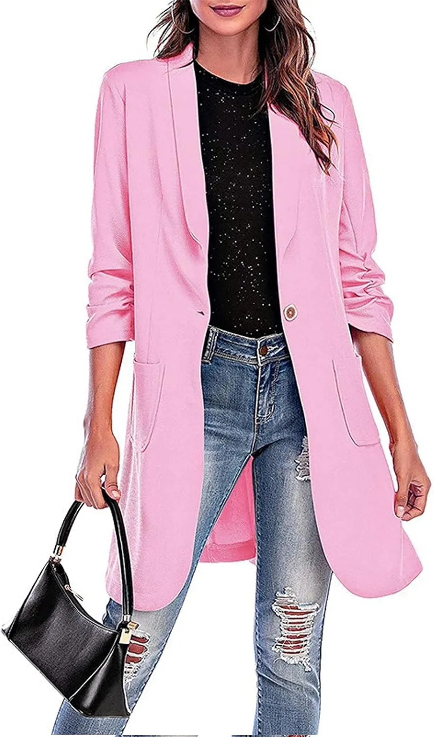 Long Overcoat Cardigan Lapel Womens Coat Slim Jacket Long Trench With Pocket Women's Long Winter Coats Women