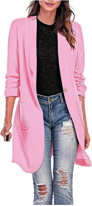 Long Overcoat Cardigan Lapel Womens Coat Slim Jacket Long Trench With Pocket Women's Long Winter Coats Women