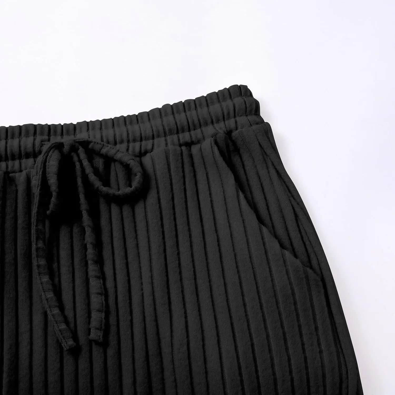 Long Skirts for Women 2025 Summer Trendy Maxi Skirt with Pockets Ribbed Knit Stretchy Soft Daily Outfits