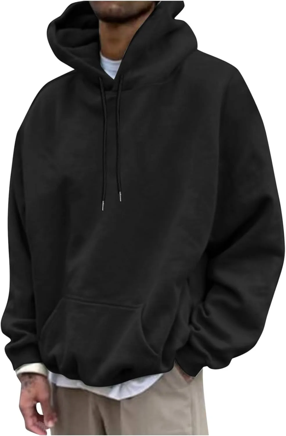 Love Like Jesus Hoodies for Men Letter Graphic Christian Faith Hoodies with Pocket Long Sleeve Drawstring Hooded Sweatshirts