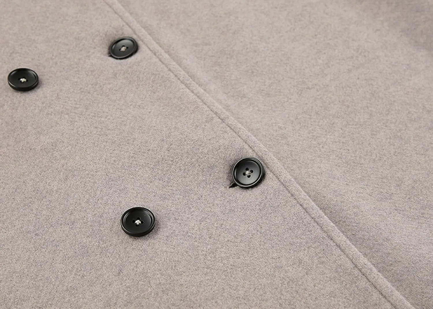 loveimgs Women Warm Double Breasted Wool Blend Peacoat Winter Button Down Woolen Jacket Crop Trench Coat Overcoat