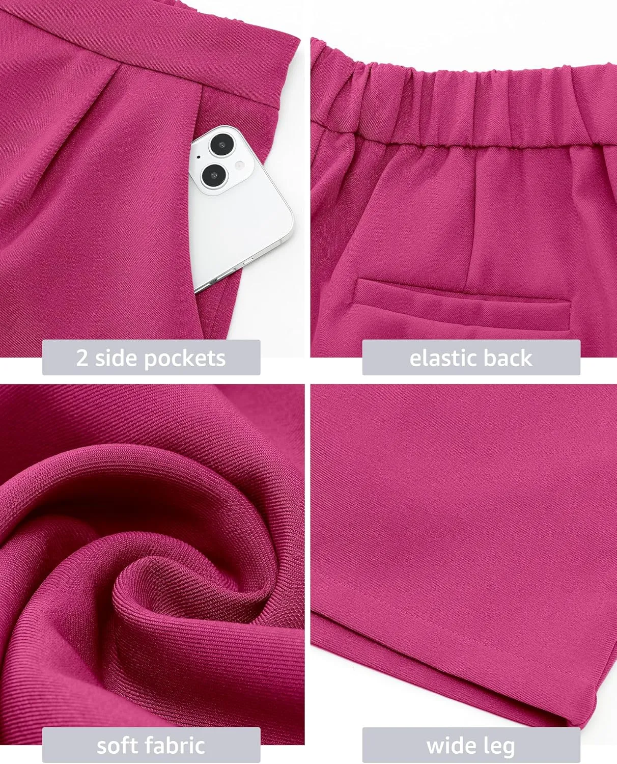 luvamia 2024 Dress Shorts for Women High Waisted Business Casual Outfits for Work Summer Pleated Short Dressy Shorts