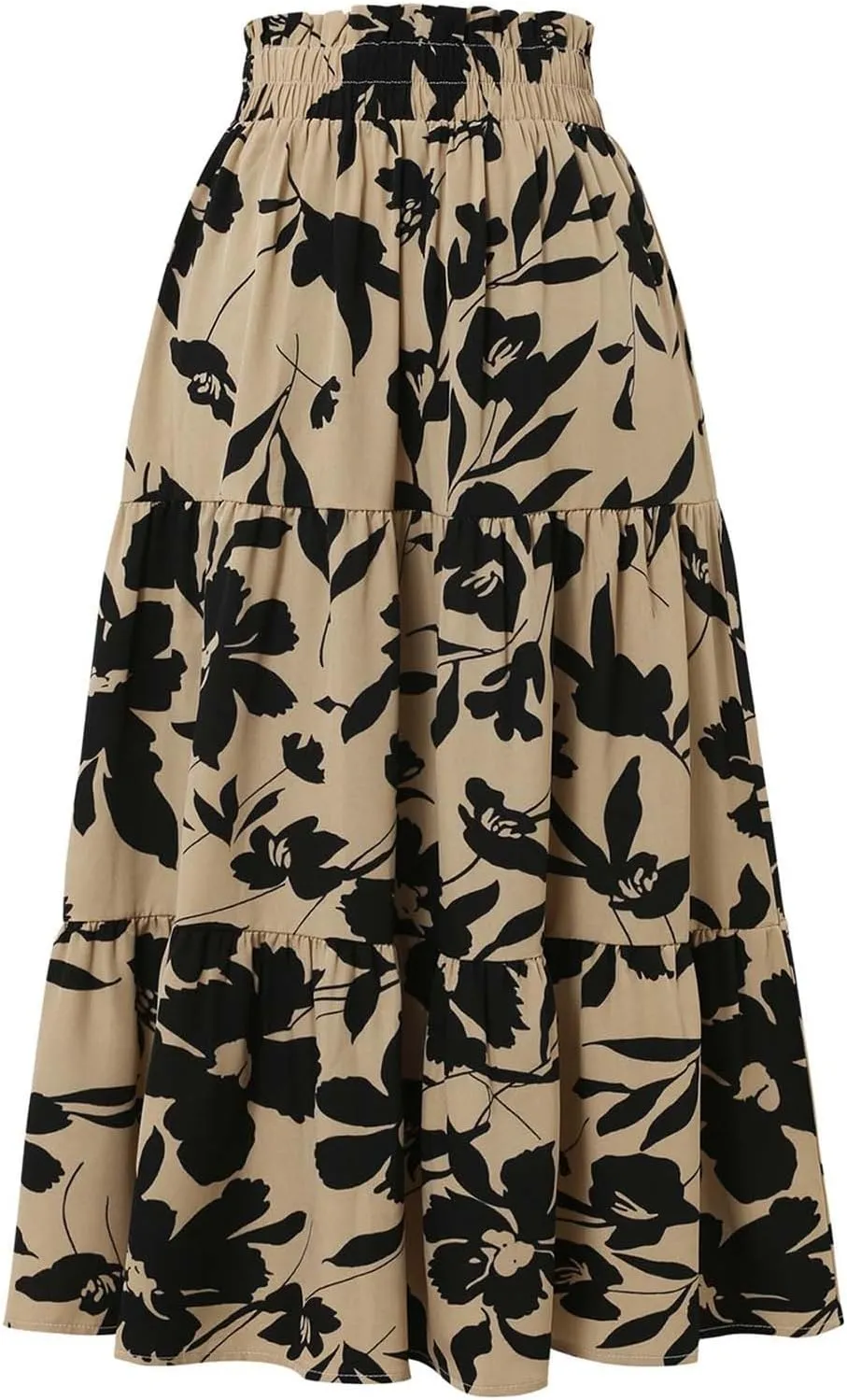 Maxi Skirts for Women Summer 2025 High Waisted Flowy Floral Long Skirt Vacation Beach Ruffle A Line Skorts