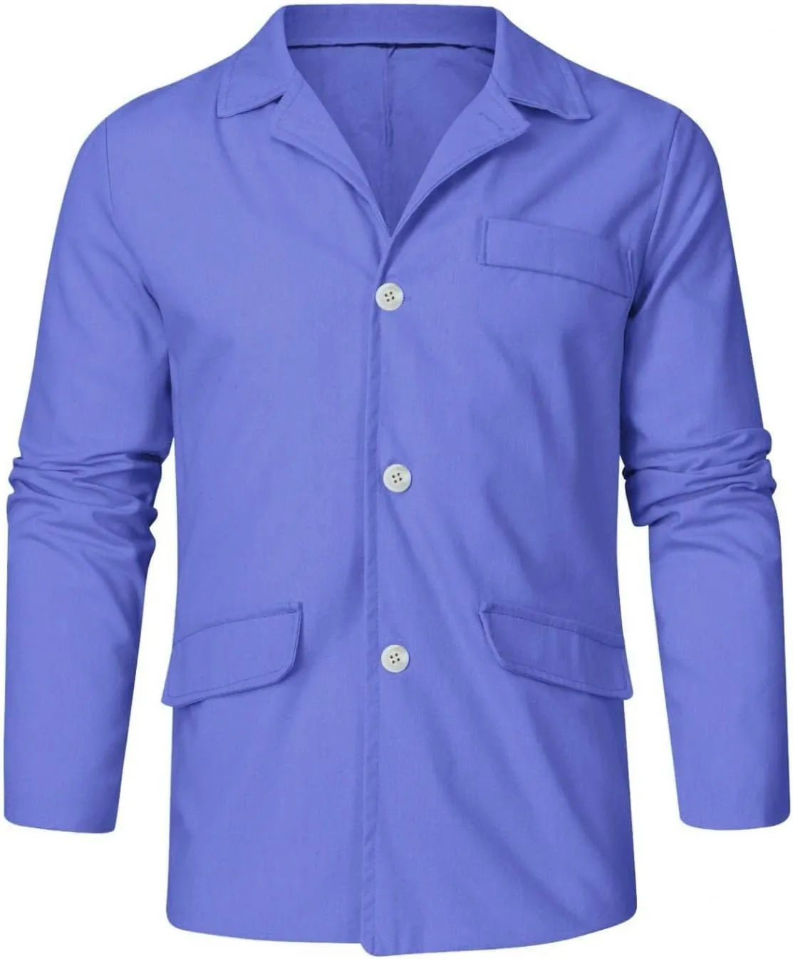 Men's Casual Suit Blazer Jackets Lightweight Linen Notched Collar Tailored Cardigan Tops Single-Breasted Sports Coats