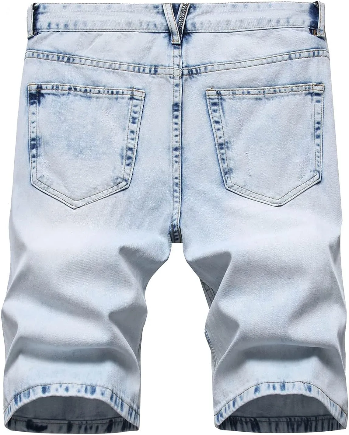Mens Jean Shorts Denim Shorts Ripped Distressed Short Jeans Casual Classic Straight Fit Jorts