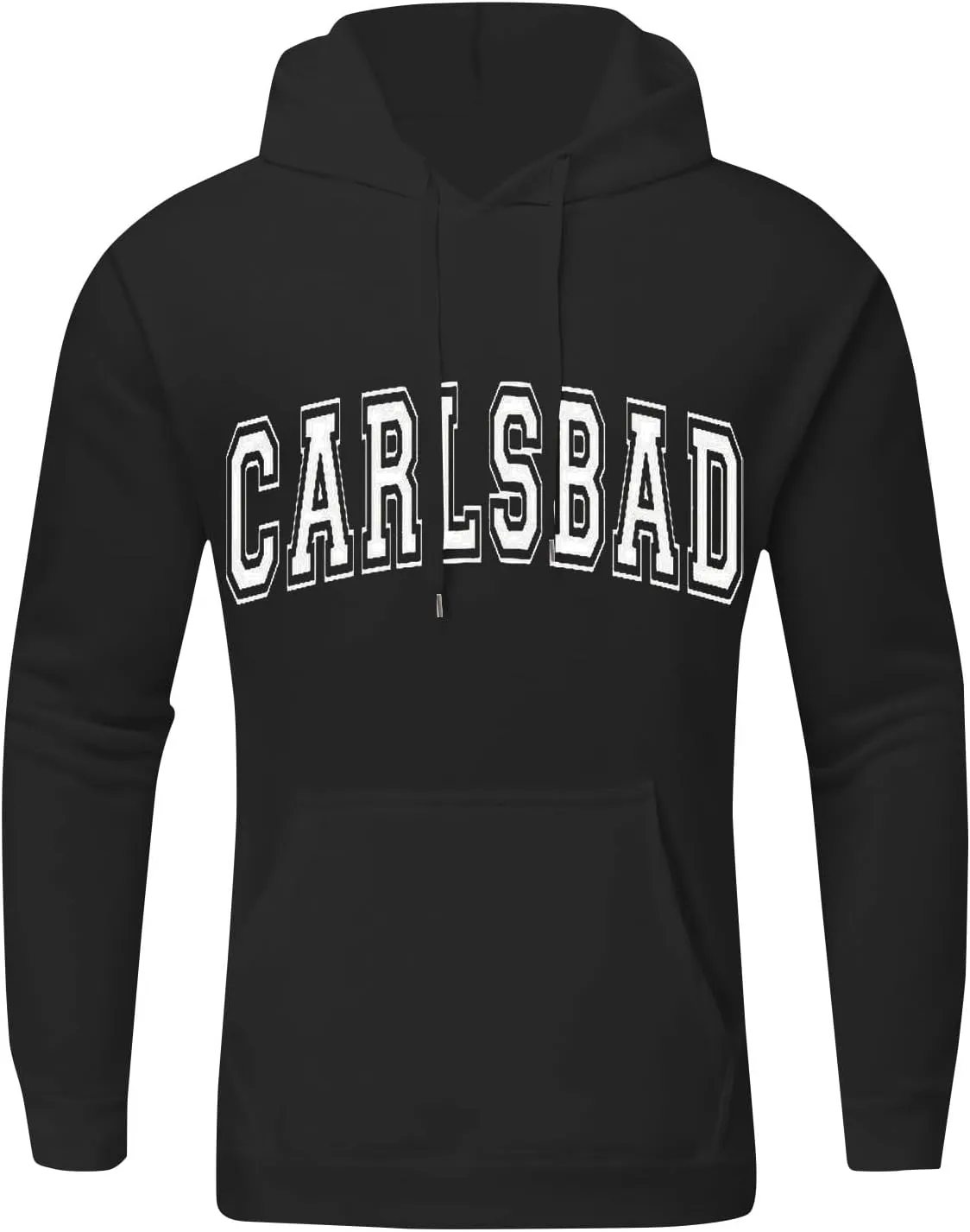 Men's Oversized Pullover Letter Print Graphic Hoodies Long Sleeve Casual New York Sweatshirt with Pocket