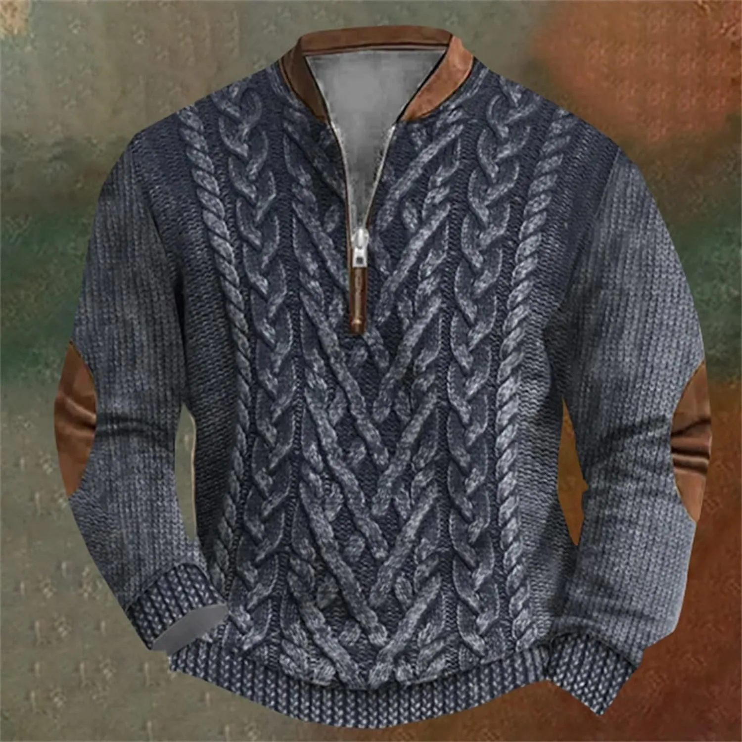 Men's Quarter Zip Up Polo Sweatshirt Zipper Long Sleeved Hoodie Whitecloths Life Clothing Men Zip Up Sweatshirt Men