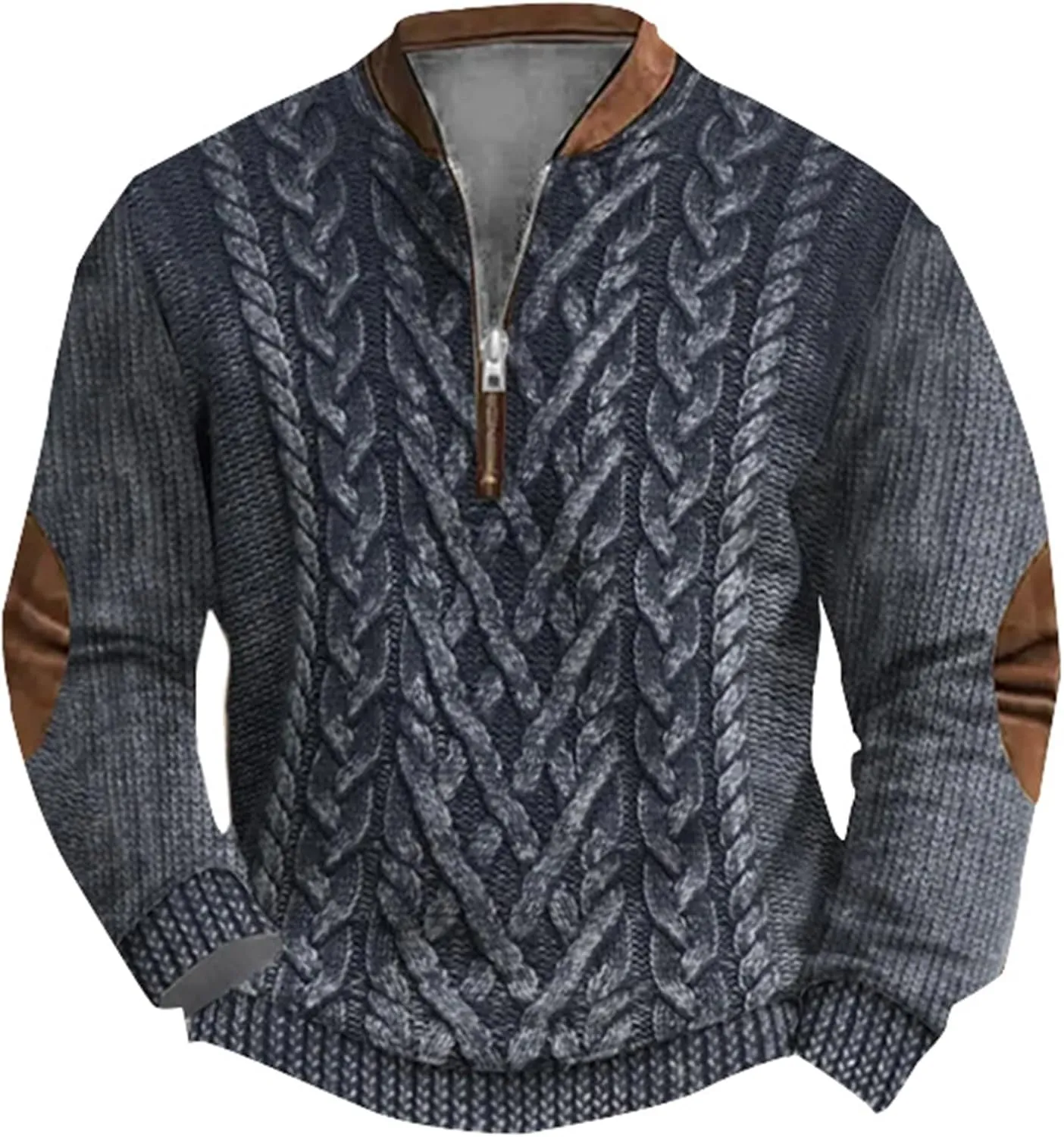 Men's Quarter Zip Up Polo Sweatshirt Zipper Long Sleeved Hoodie Whitecloths Life Clothing Men Zip Up Sweatshirt Men