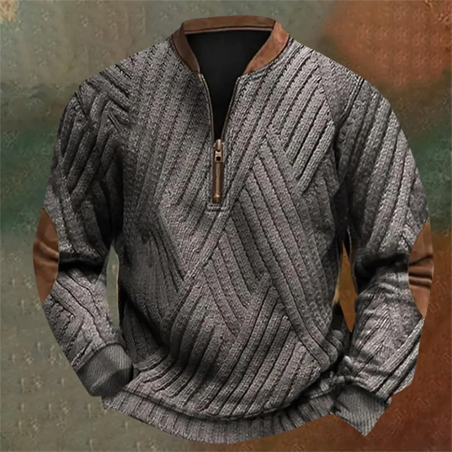 Men's Quarter Zip Up Polo Sweatshirt Zipper Long Sleeved Hoodie Whitecloths Life Clothing Men Zip Up Sweatshirt Men