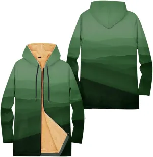 Mens Sherpa Lined Hoodie Zip Up Warm Heavyweight Hoodies Fleece Winter Thick Sweatshirt