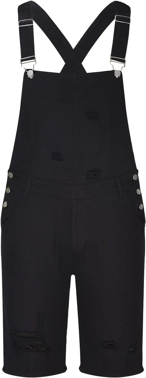 Mens Shorts Coveralls Shortalls Shorts One Piece for Man Denim Cargo Overall Western Summer Fall 2024