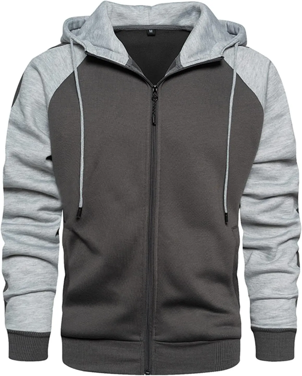 Men's Zip Up Hoodie Casual Camouflage Sports Sweatshirt Long Sleeve Zipper Hooded Jacket Coat