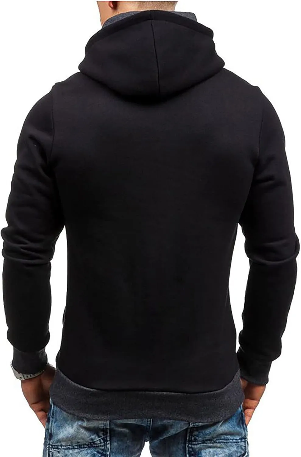 Men's Zip Up Hoodie Casual Camouflage Sports Sweatshirt Long Sleeve Zipper Hooded Jacket Coat