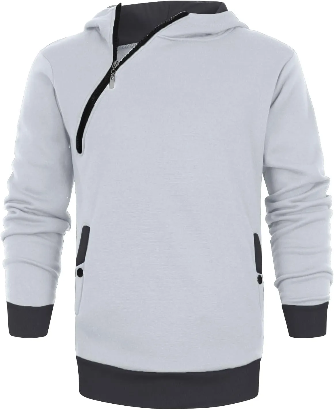 Men's Zip Up Hoodie Casual Camouflage Sports Sweatshirt Long Sleeve Zipper Hooded Jacket Coat