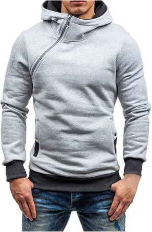 Men's Zip Up Hoodie Casual Camouflage Sports Sweatshirt Long Sleeve Zipper Hooded Jacket Coat