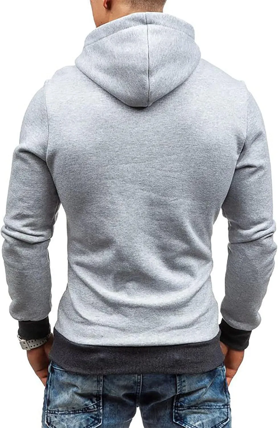 Men's Zip Up Hoodie Casual Camouflage Sports Sweatshirt Long Sleeve Zipper Hooded Jacket Coat