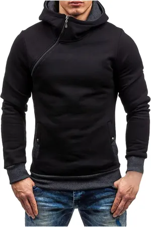 Men's Zip Up Hoodie Casual Camouflage Sports Sweatshirt Long Sleeve Zipper Hooded Jacket Coat