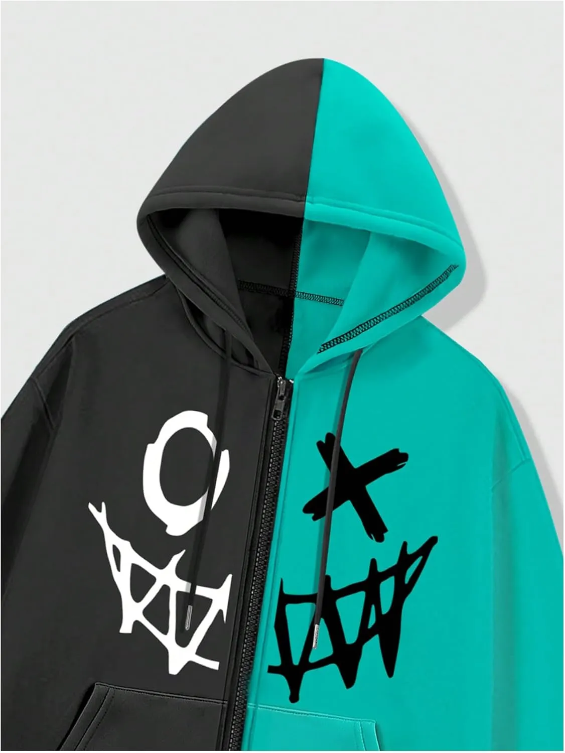 Men's Zip Up Hoodies Graphic Long Sleeve Pullover Hoodies Sweatshirt Western Streetwear Hoodies