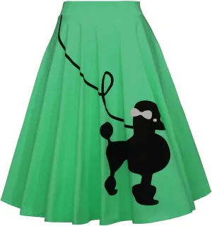 Midi Skirts for Women Summer Trendy High Elastic Waist Loose Pleated A-Line Knee Length Funny Graphic Print Skirts