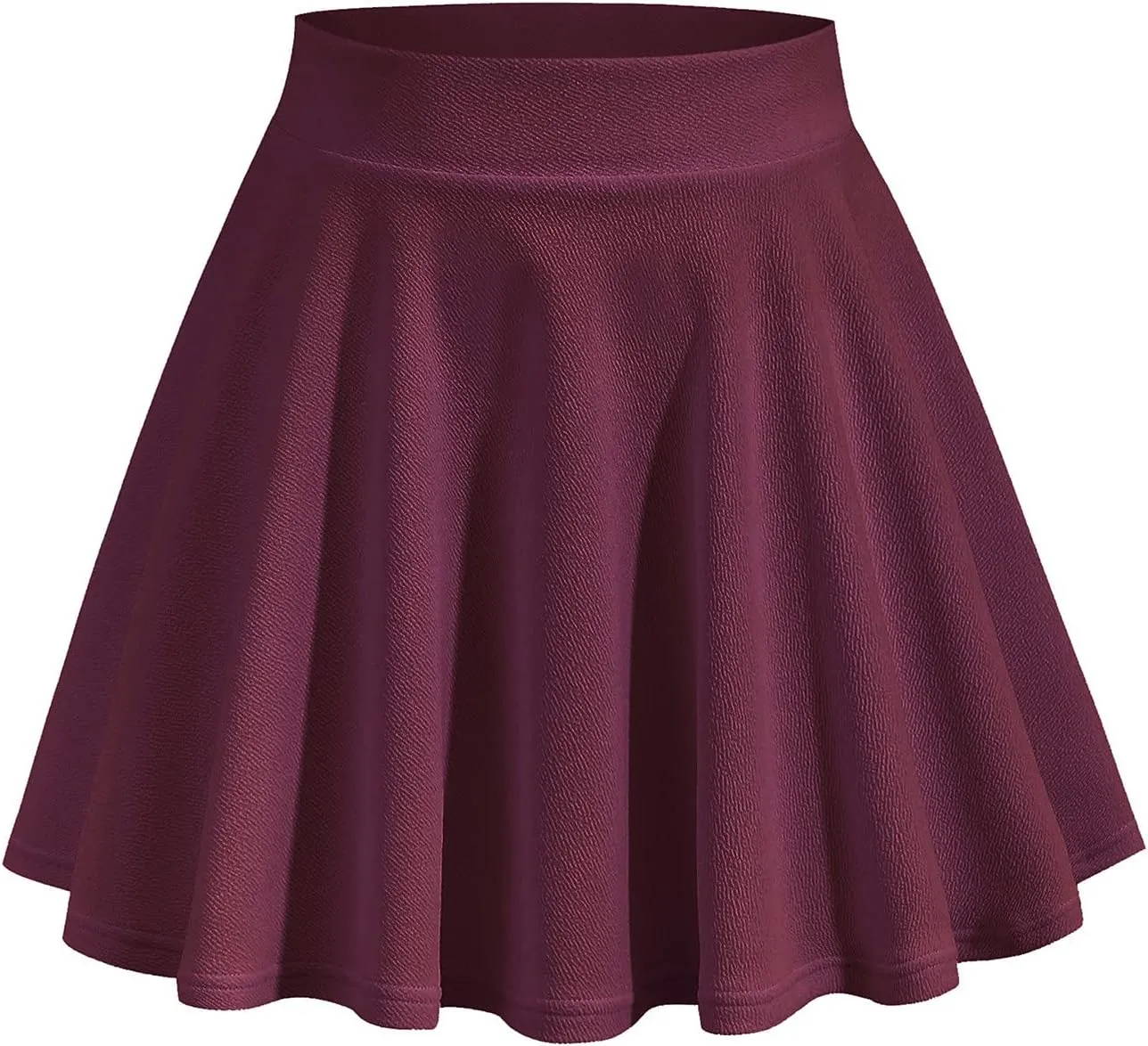 Mini Skirt for Women Casual Pleated Skirts Flowy Basic Skirts Versatile Flared Skater Skirt Elastic High Waist Skirts