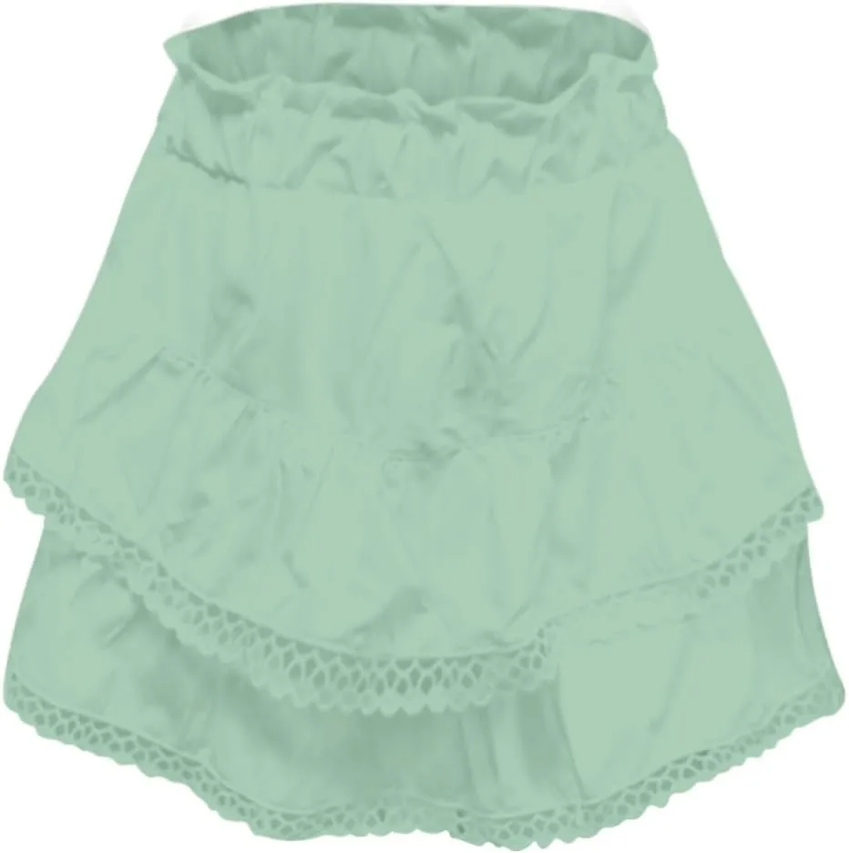 Mini Skirts for Women High Waisted Ruffled Tiered Flowy Shorts for Women Casual Boho Pleated Crochet Tennis Skorts Cute