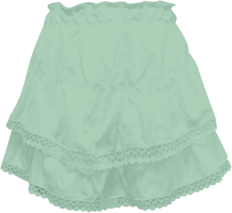 Mini Skirts for Women High Waisted Ruffled Tiered Flowy Shorts for Women Casual Boho Pleated Crochet Tennis Skorts Cute