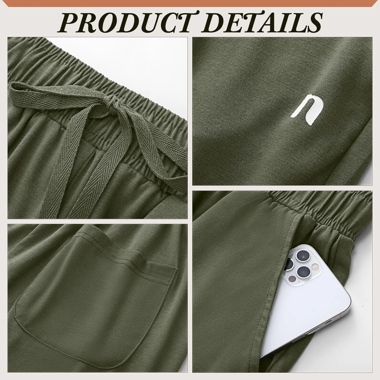 Neer 3 Pack Women's Quick Dry Shorts Women Drawstring High Waisted Bermuda Athletic Shorts with Pockets