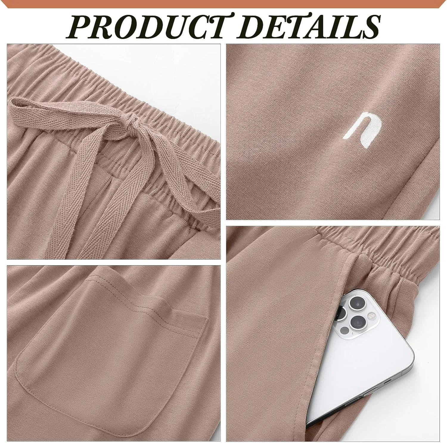 Neer 3 Pack Women's Quick Dry Shorts Women Drawstring High Waisted Bermuda Athletic Shorts with Pockets
