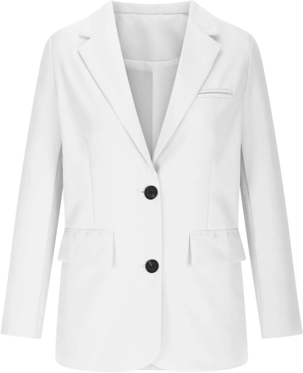 Notched Lapel Long Sleeve Blazers Women Button Up Open Front Office Work Suit Jackets Casual Loose Fit Fall Outwear