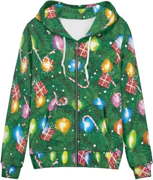 Novelty Printed Zip Up Hoodie Women Long Sleeve Sweatshirts Fall Outfits 2024 Hoodies