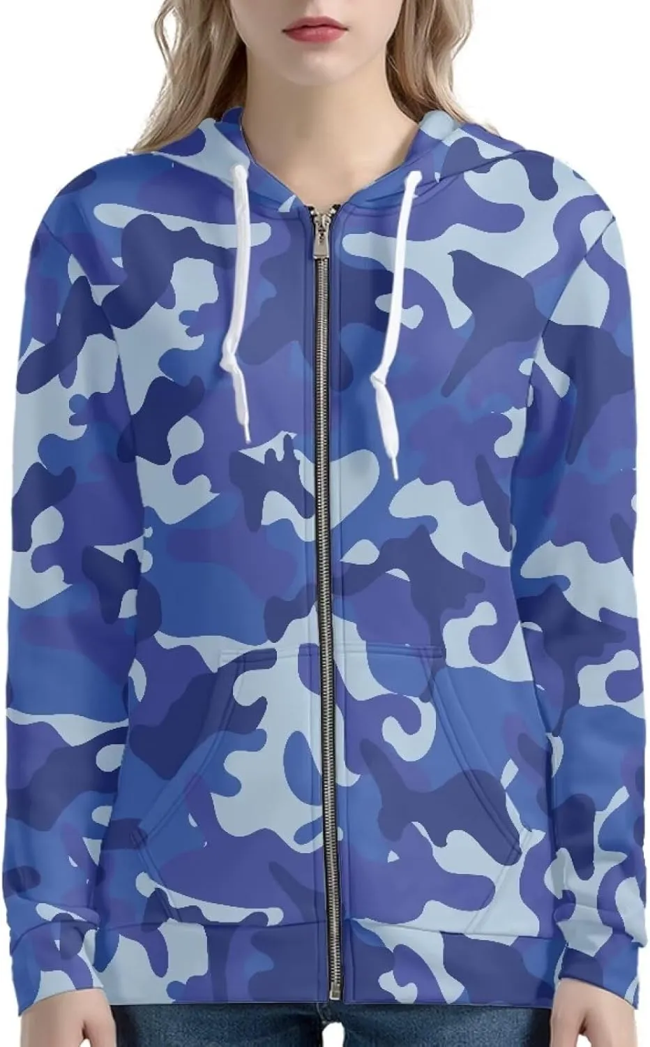 Novelty Printed Zip Up Hoodie Women Long Sleeve Sweatshirts Fall Outfits 2024 Hoodies