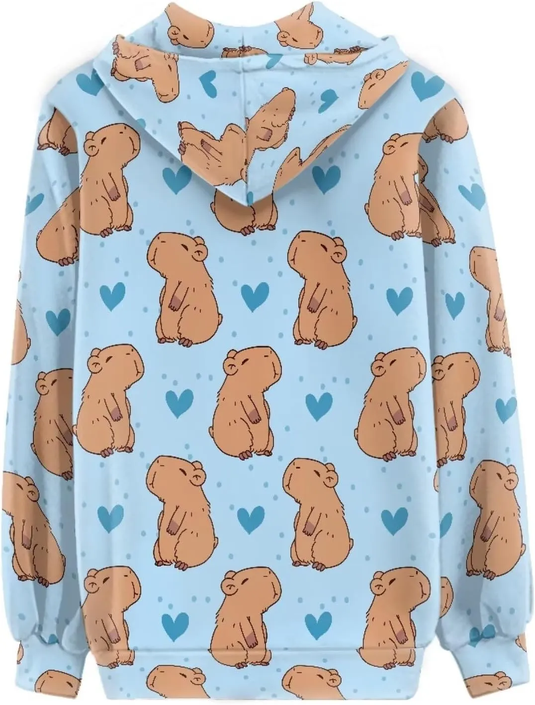 Novelty Printed Zip Up Hoodie Women Long Sleeve Sweatshirts Fall Outfits 2024 Hoodies
