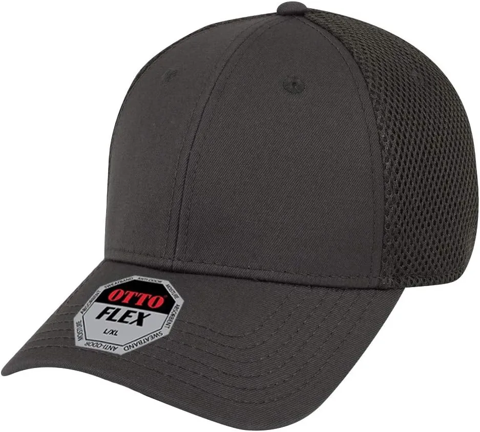 OTTO Flex Cotton Twill Air Mesh Back 6 Panel Low Profile Baseball Cap