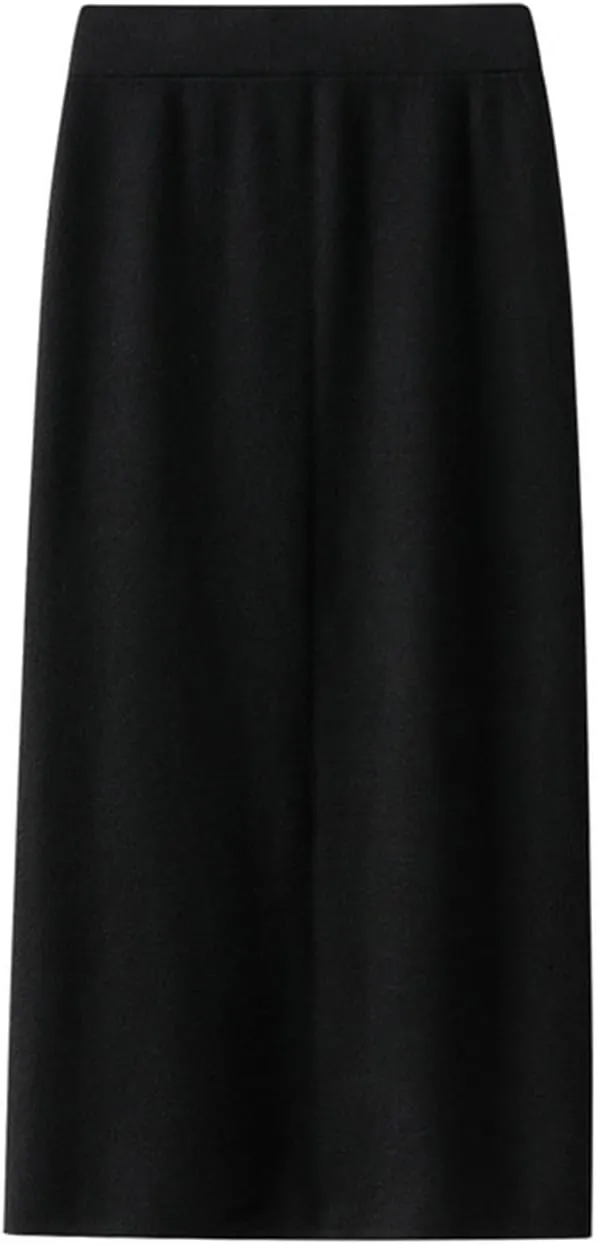Pencil Skorts for Women Casual Solid Color Elastic High Waist Side Slit Skirts 2025 Fashion Soft Comfy Bodycon Skirt