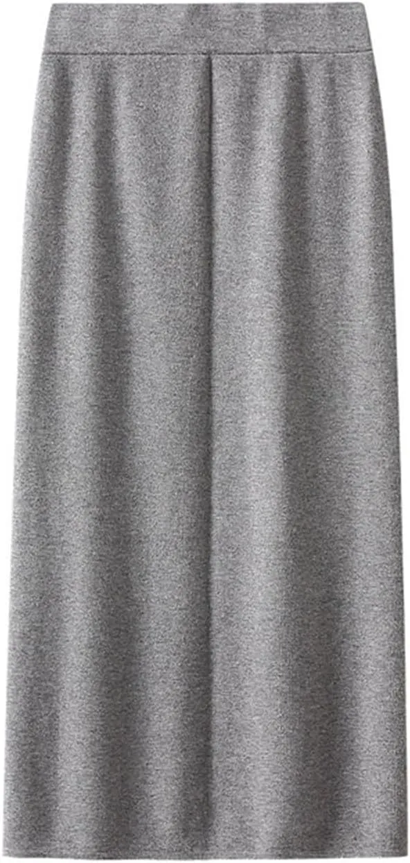 Pencil Skorts for Women Casual Solid Color Elastic High Waist Side Slit Skirts 2025 Fashion Soft Comfy Bodycon Skirt