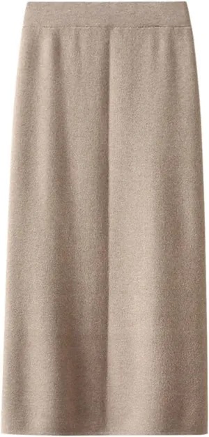 Pencil Skorts for Women Casual Solid Color Elastic High Waist Side Slit Skirts 2025 Fashion Soft Comfy Bodycon Skirt
