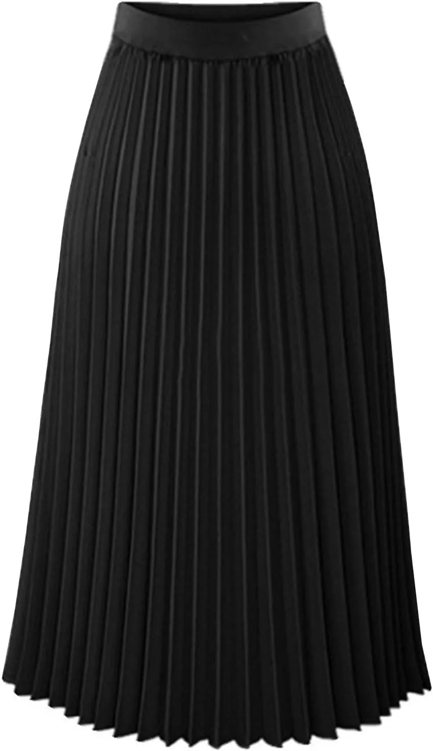 Pleated Skirts for Women Elegant High Waist a Line Skirt Fall Winter Casual Loose Fit Midi Skirt Trendy Long Skirt