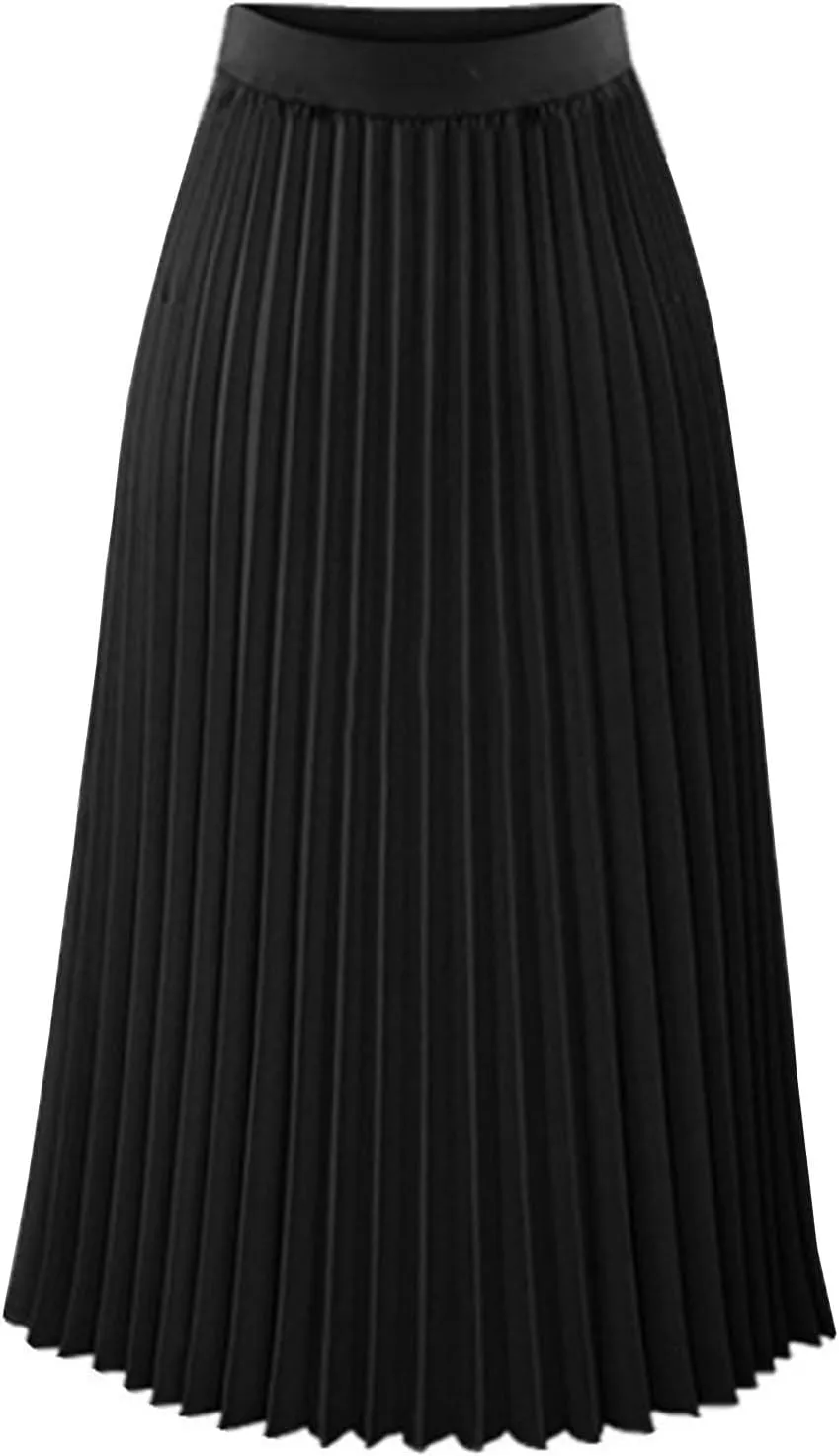Pleated Skirts for Women Elegant High Waist a Line Skirt Fall Winter Casual Loose Fit Midi Skirt Trendy Long Skirt