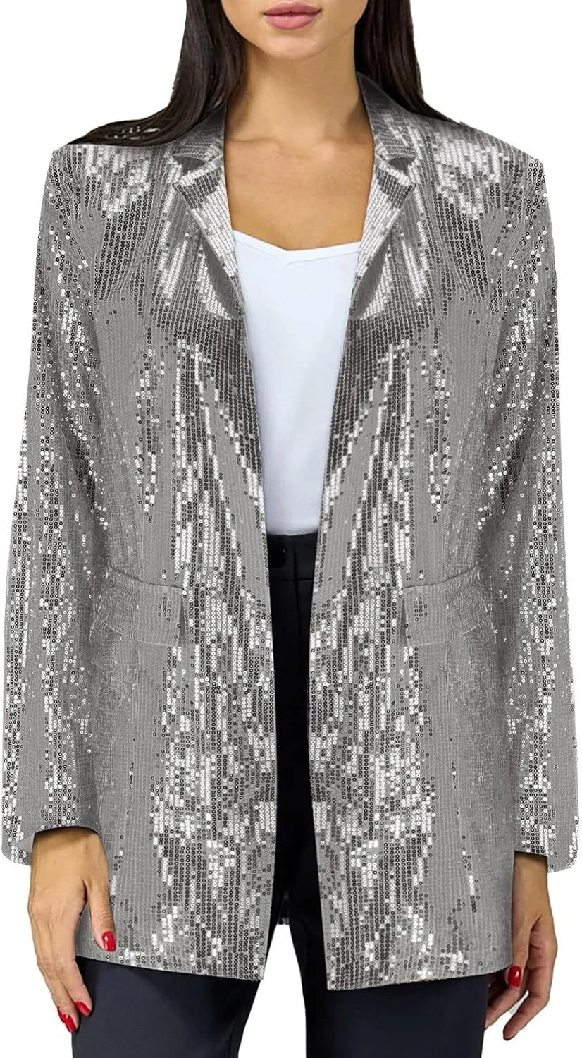 Plus Size Blazers for Curvy Women Tweed for Women Tops Cropped Cute Fall Cardigan Loose Fit With Pockets Top