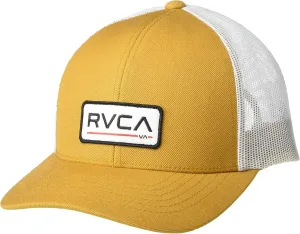 RVCA Men's Curved Brim Trucker Hat, Structured Hat with Curved Bill, Adjustable Snapback Closure