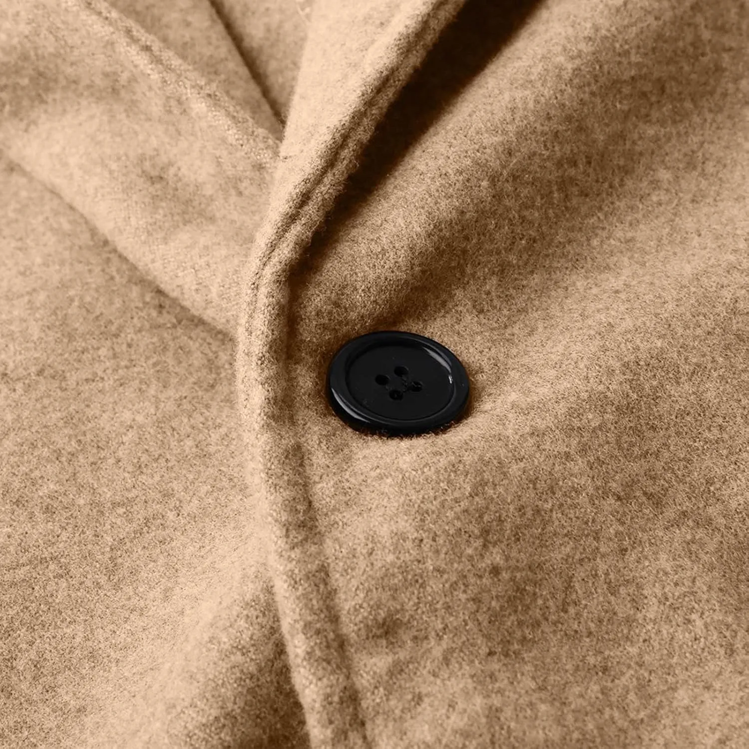 Sinzelimin Men's Cardigan Coat Fashion Printed Wool Blends Casual Long-sleeved Jacket Length Windbreaker Overcoat Trench