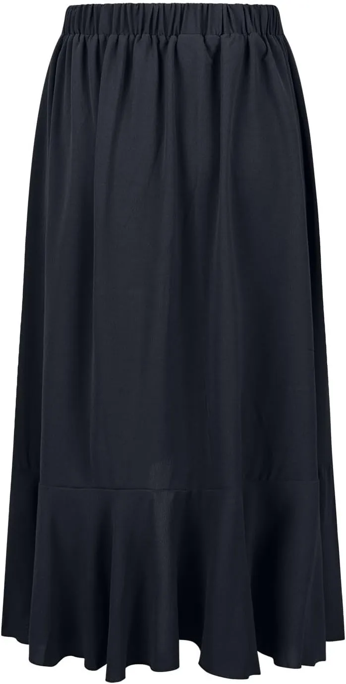 Skirts for Women High Waist Front Asymmetrical Ruffle Skirt Streetwear Flowy Tiered A-Line Pleated Ice Silk Skirts