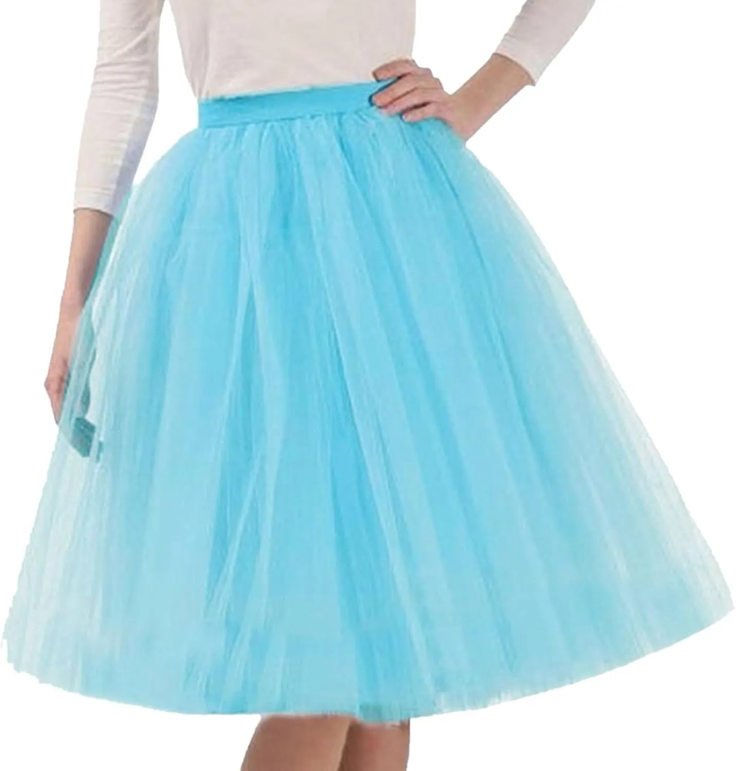 Skirts for Women Pleated Tulle Short Skirt Solid Color High Waist Tutu Ballet Half-Body Clothes Adult Dancing Skirts